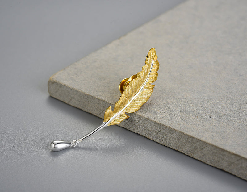 Vintage Feather Brooch