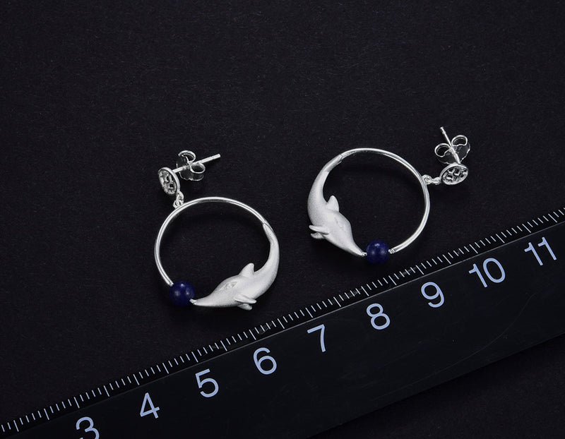 Playful Dolphin Earring