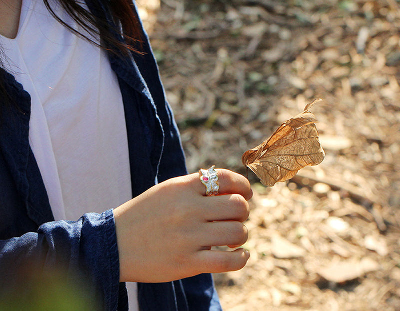 Peony Leaf Ring