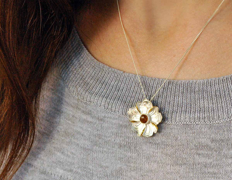 Peony Flower Pendant