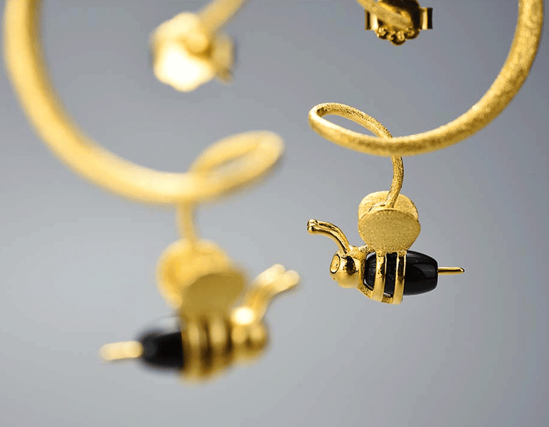 Twirl Honey & Bee Earring