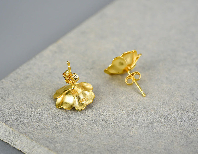 Wild Rose Flower Stud Earring