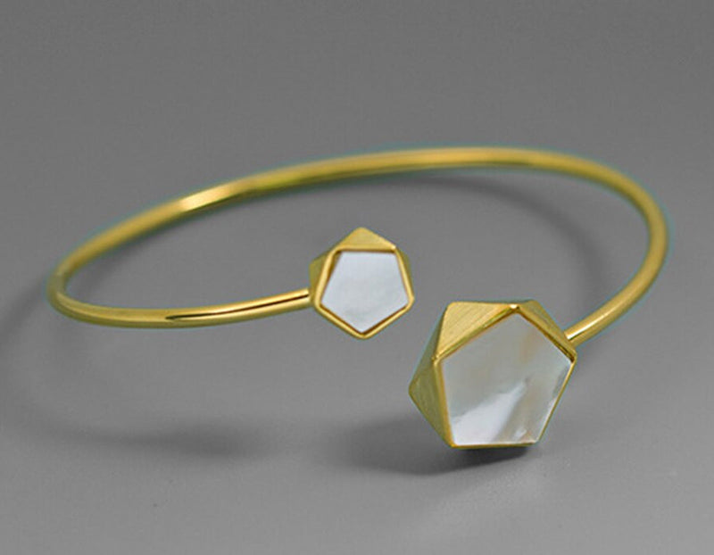 Pentagon Geometric Bangle