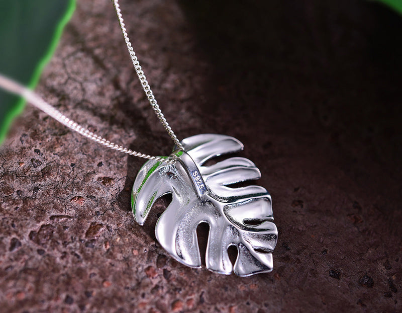 Monstera Leaf Pendant