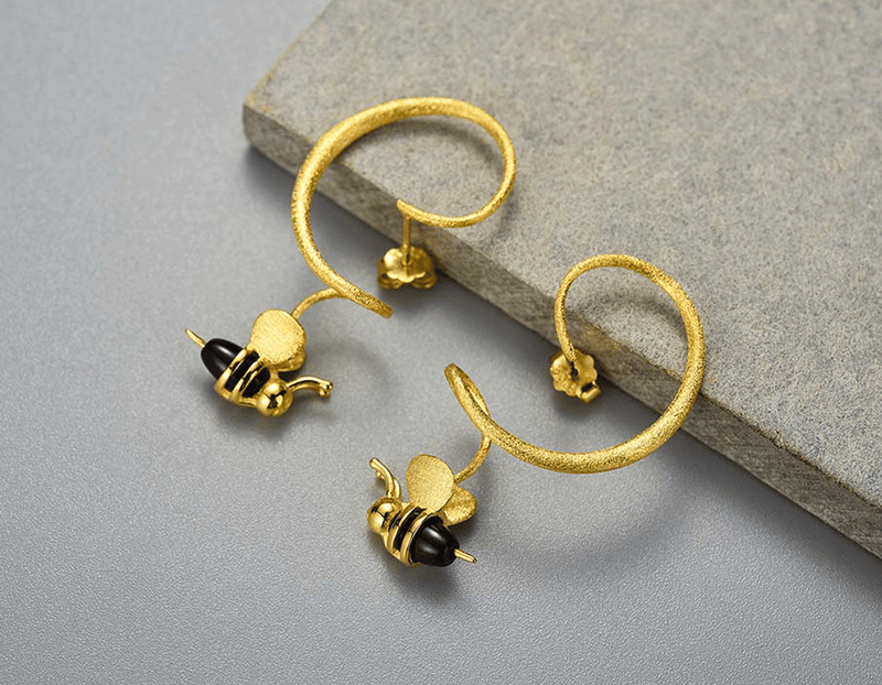 Twirl Honey & Bee Earring