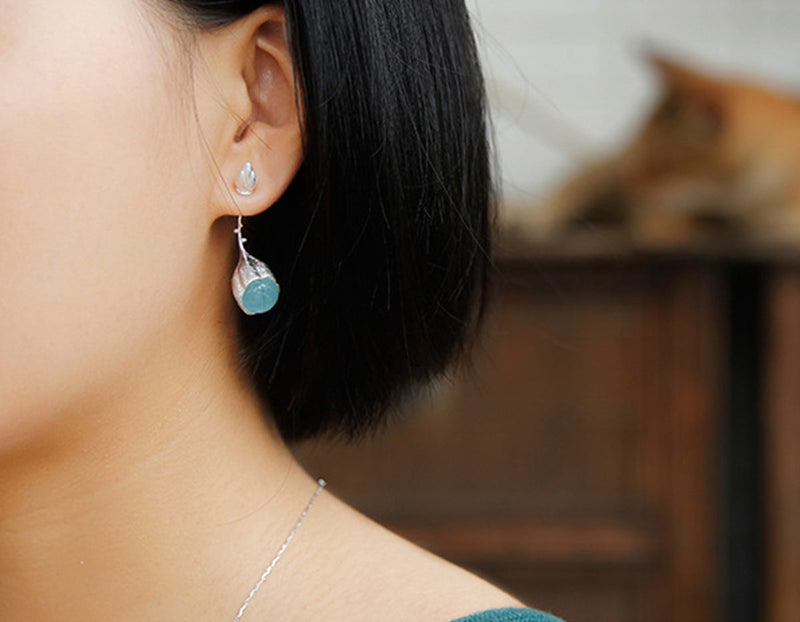 Lotus Bud Earring