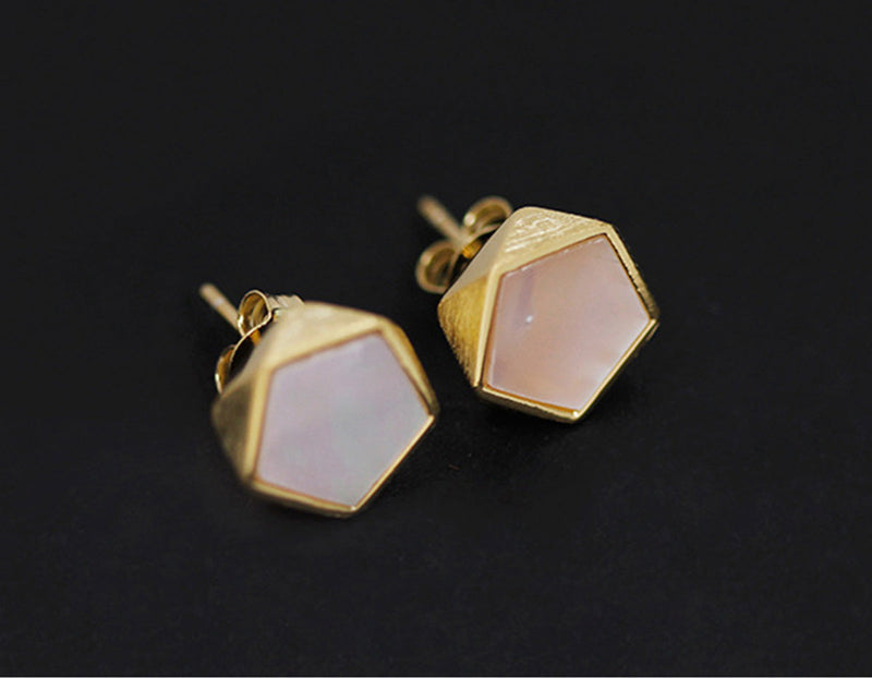 Pentagon Geometric Earring