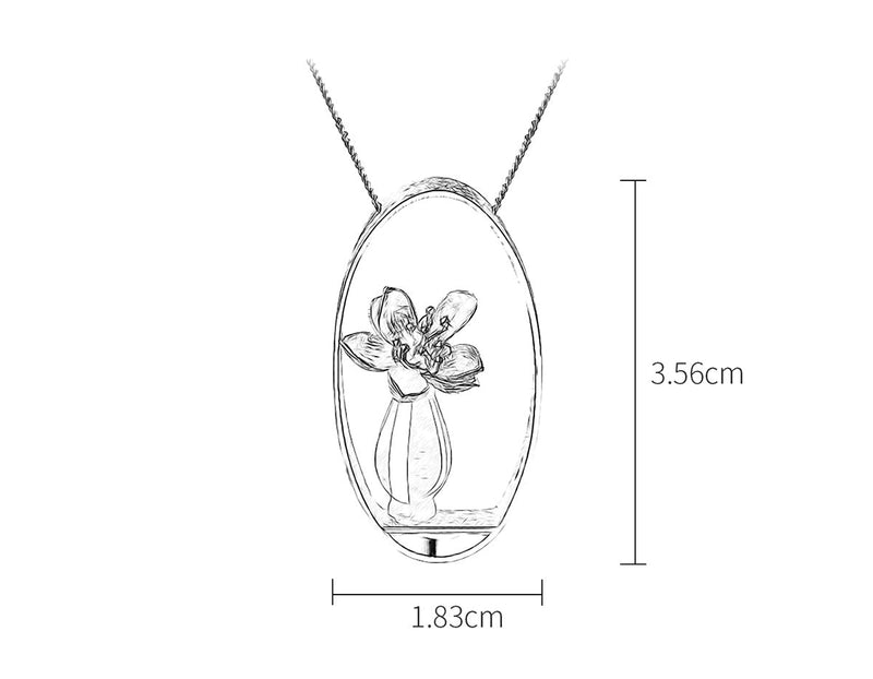 Lotus Whispers Vase Pendant