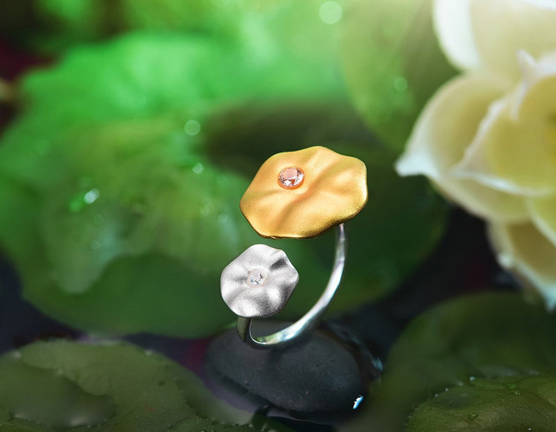 Lotus Leaf's Morning Dew Ring