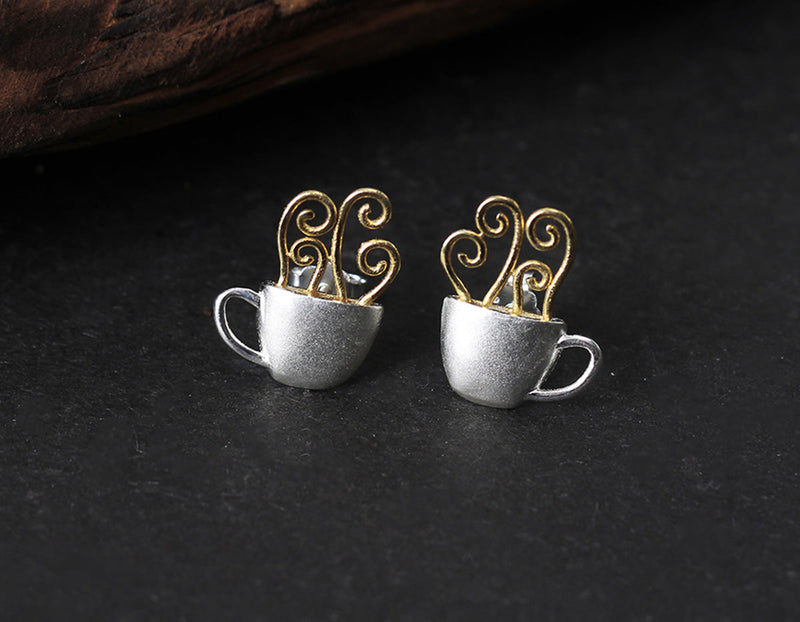 Morning Coffee Cup Earring